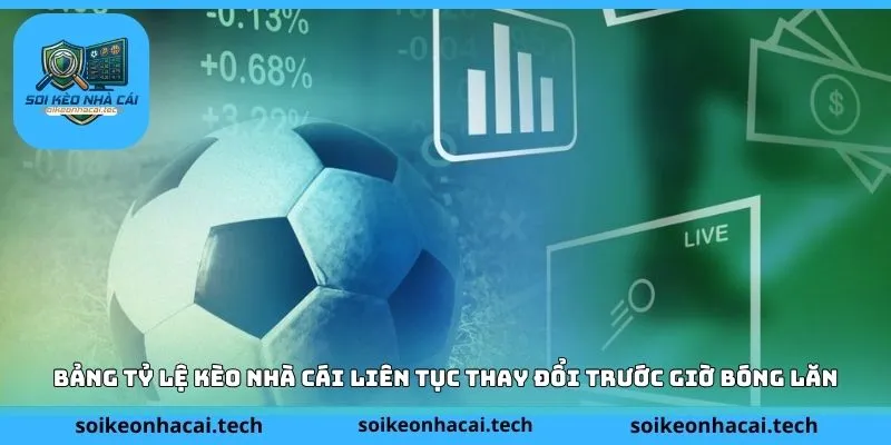 Bảng tỷ lệ kèo nhà cái liên tục thay đổi trước giờ bóng lăn