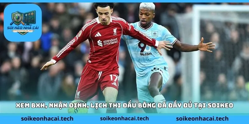 Xem BXH, nhận định, lịch thi đấu bóng đá đầy đủ tại soikeo
